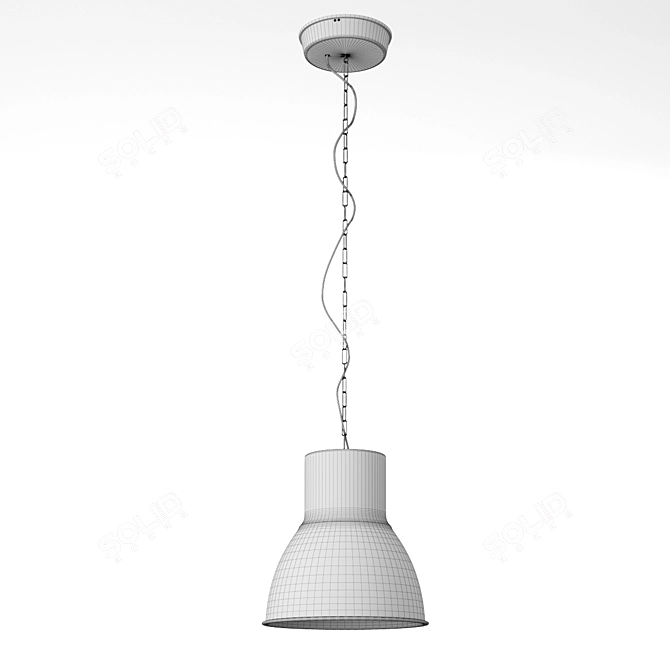 Title: Sleek Hektar Pendant Lamp (47 cm) 3D model image 2