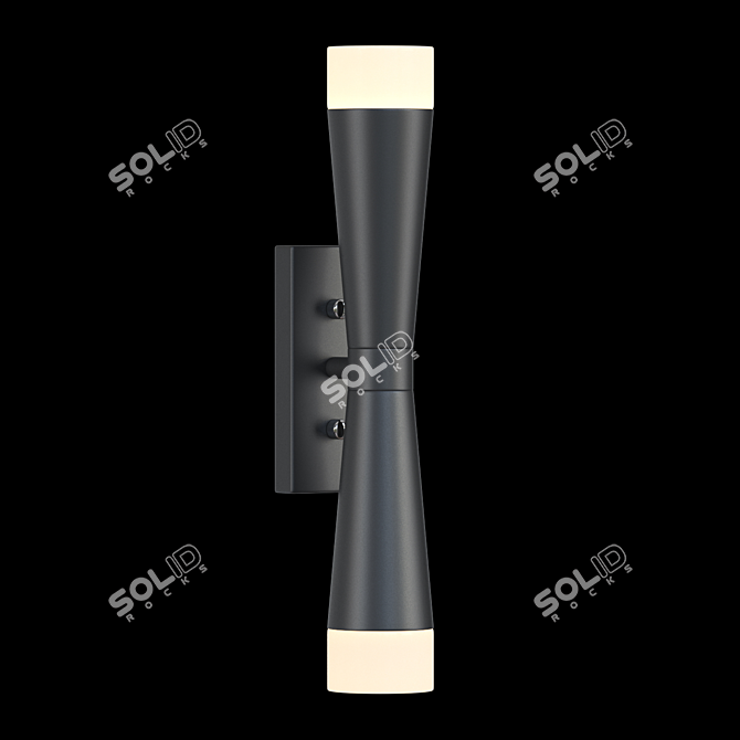 Sleek Metal Cone Wall Lamp 3D model image 2