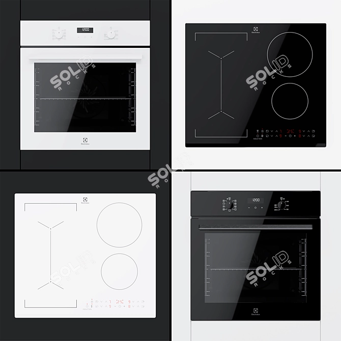 Electrolux OEE5H71Z & OEF5H70V: Sleek Oven & Hobs 3D model image 1