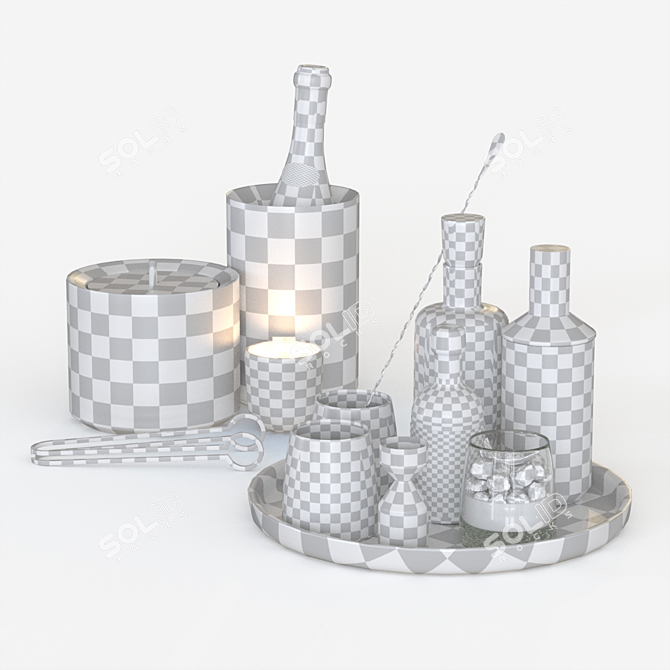 West Elm Cocktail Barware Set 3D model image 5