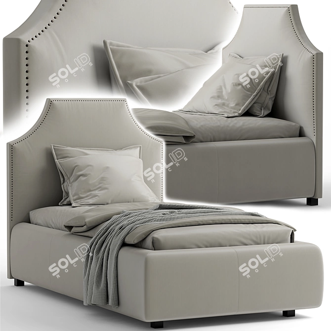 Cozy Comfort: Single Bed 3 3D model image 1