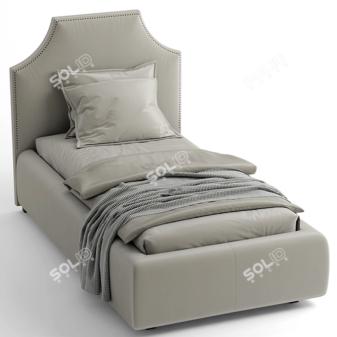 Cozy Comfort: Single Bed 3 3D model image 2