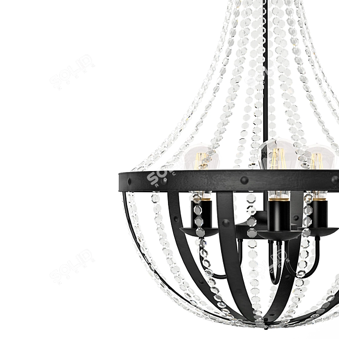 EGLO BARNABY 49539 Vintage Pendant Light 3D model image 2