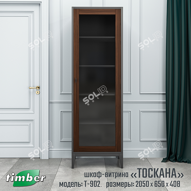 Toscana T-902: Elegant Timber Showcase 3D model image 2