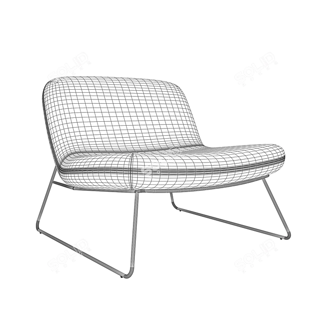 Sleek Java Lounge Chair: Comfort and Style 3D model image 3