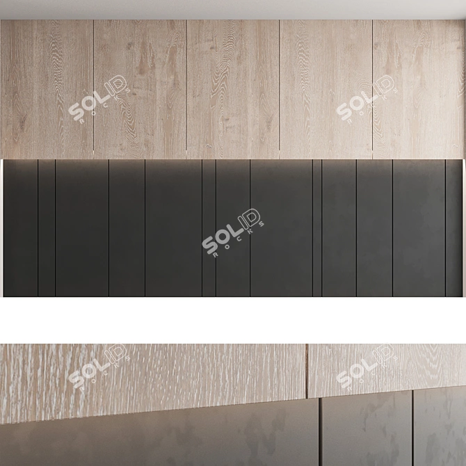 Decorative Wood Panel Set 3D model image 5