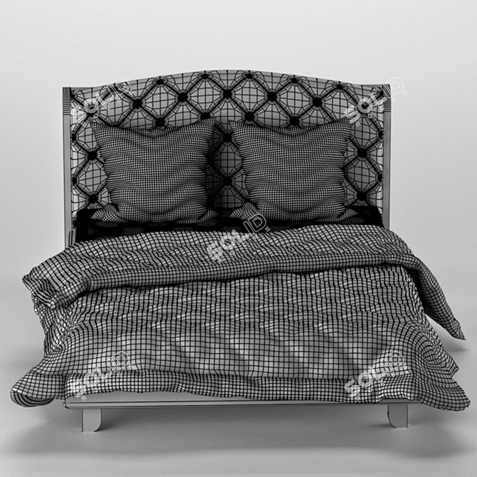 Cozy Dream Bed 3D model image 2