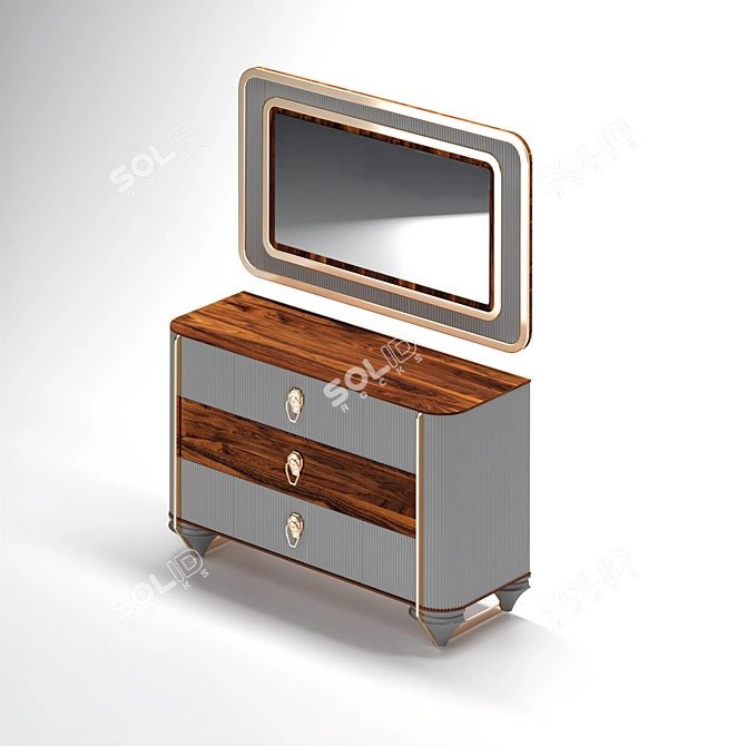 Modern Harmony Dresser 3D model image 2