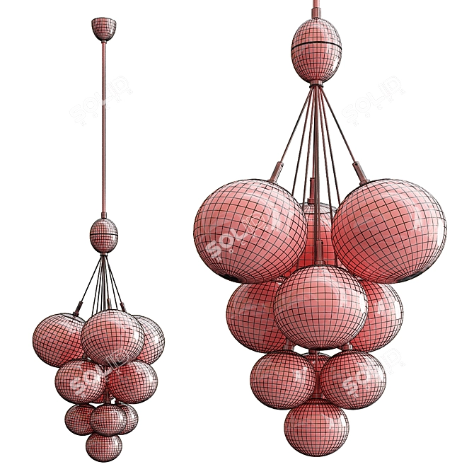 Elegant Blossom: Orchard Chandelier 3D model image 2