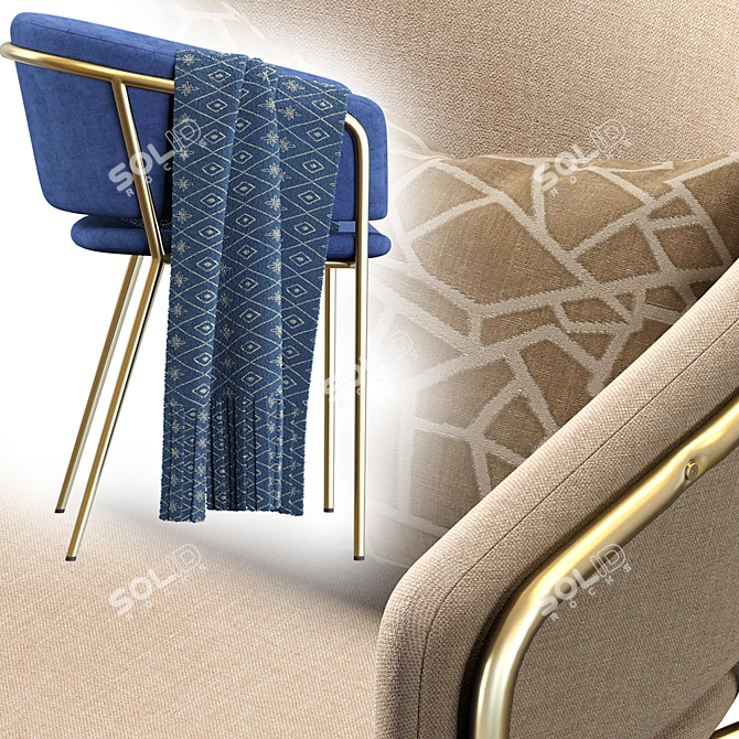 Modern Minimalist Comfort: La Forma Chair KONNIE 3D model image 4