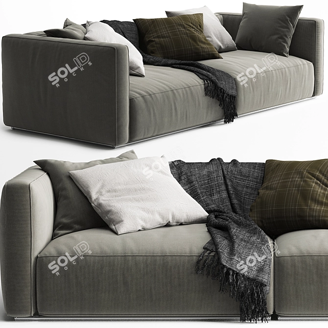 Poliform Shangai Modern Sofa 3D model image 1