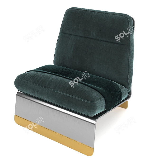 Elegant Greta Arm Chair 3D model image 3