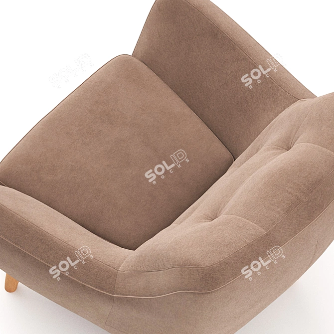 Cozy Sherpa Armchair for Ultimate Comfort 3D model image 4