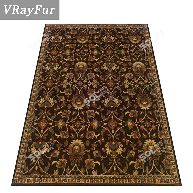 Luxury Texture Carpets Set 3D model image 2