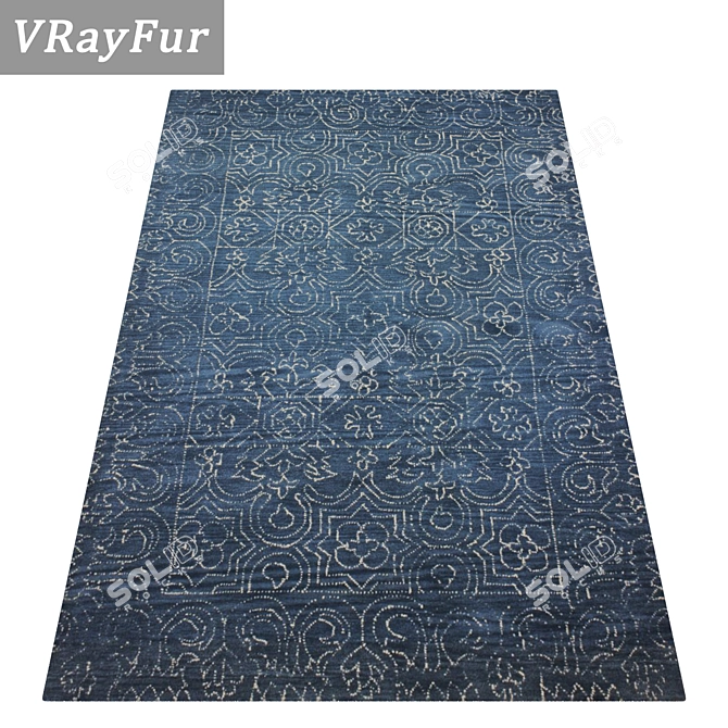 High-Quality Carpet Set: 3 Variants 3D model image 2