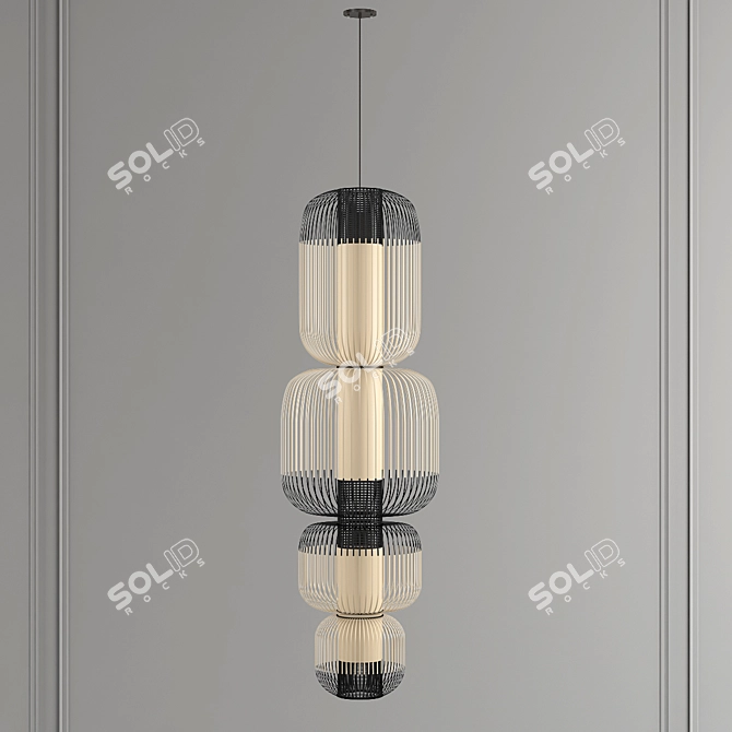 Bamboo Totem Pendant Light 3D model image 1