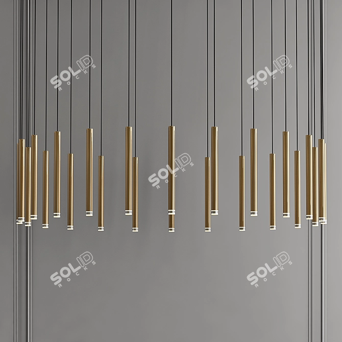 Elegant Hanging Candle Light 3D model image 2