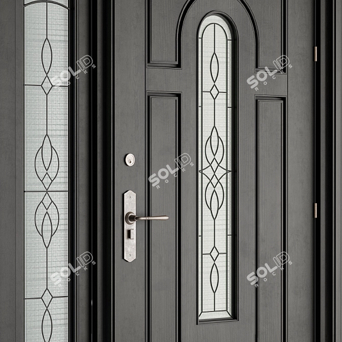 Elegant Entrance Door 3D model image 3