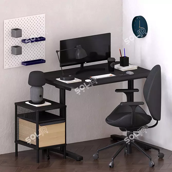 IKEA BEKANT Desk Set: Versatile, Stylish, and Functional 3D model image 1