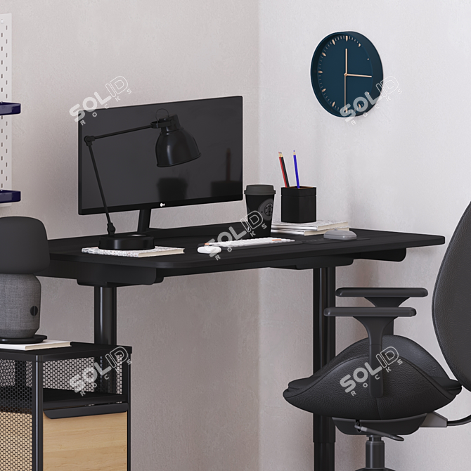 IKEA BEKANT Desk Set: Versatile, Stylish, and Functional 3D model image 3