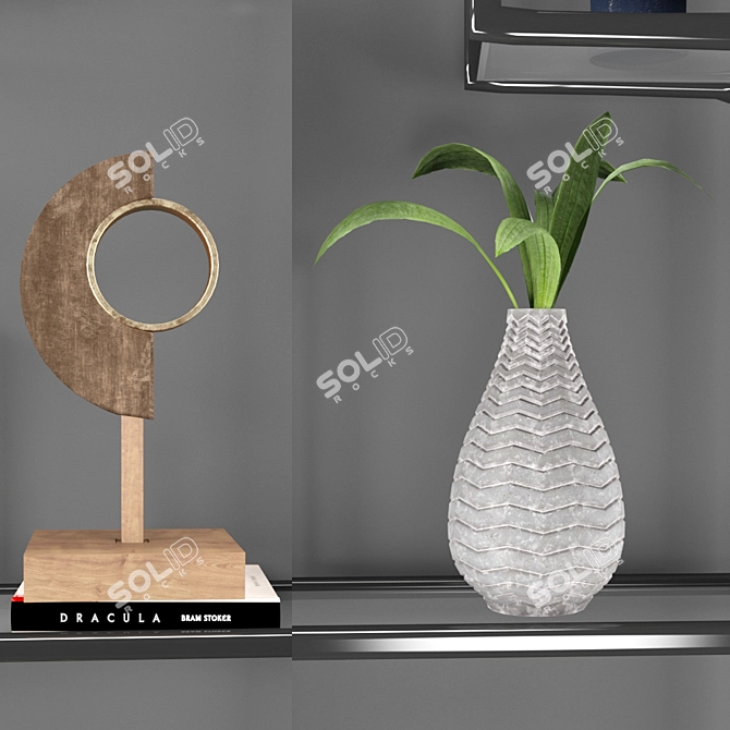 Metallic Elements Shelf Set 3D model image 4