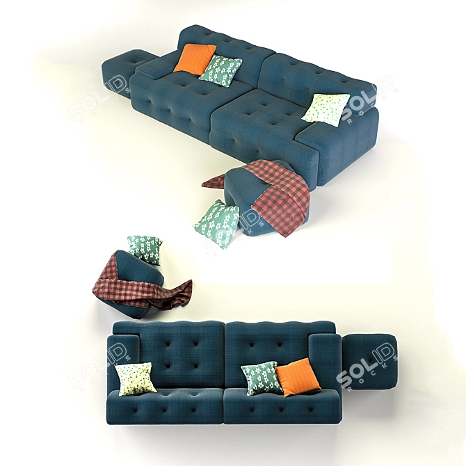 Designer Sofabed: RocheBobois Blogger 3D model image 2