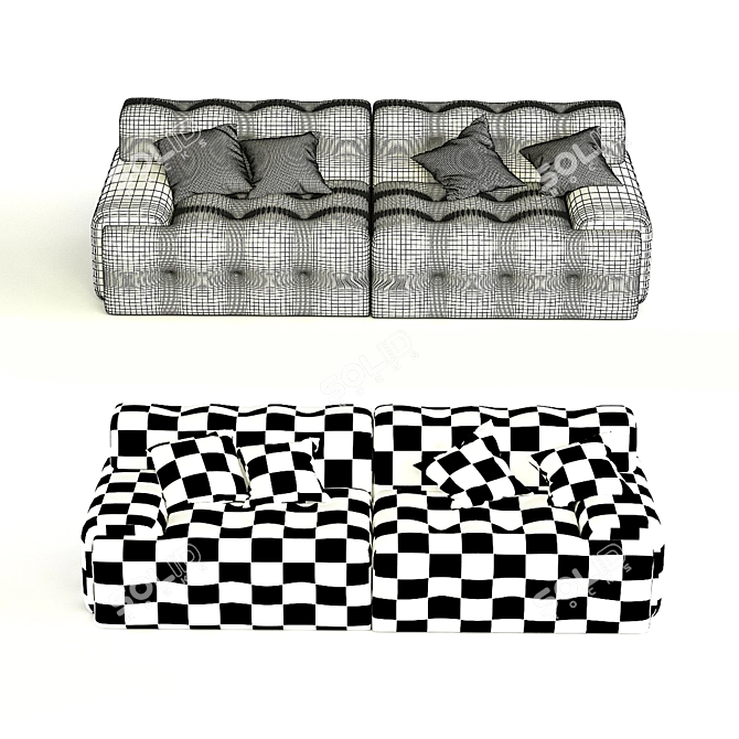 Designer Sofabed: RocheBobois Blogger 3D model image 9