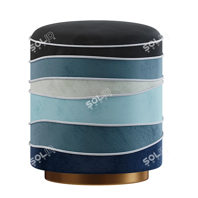 Elegant Charisse Stool: Luxury Seating 3D model image 3