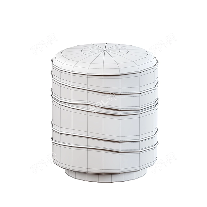 Elegant Charisse Stool: Luxury Seating 3D model image 5