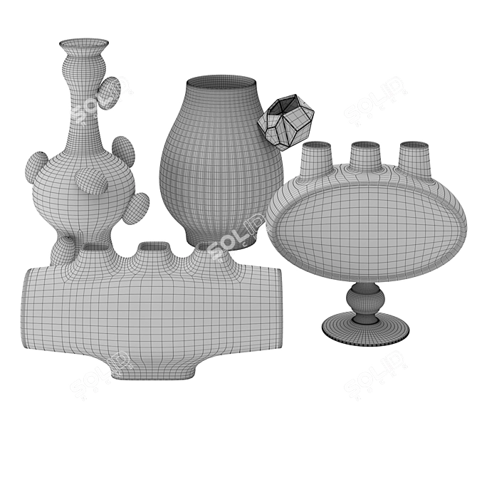 Moooi Delft Blue Vases: Timeless Elegance 3D model image 5