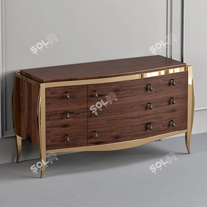 Contemporary Chest of Drawers 3D model image 1