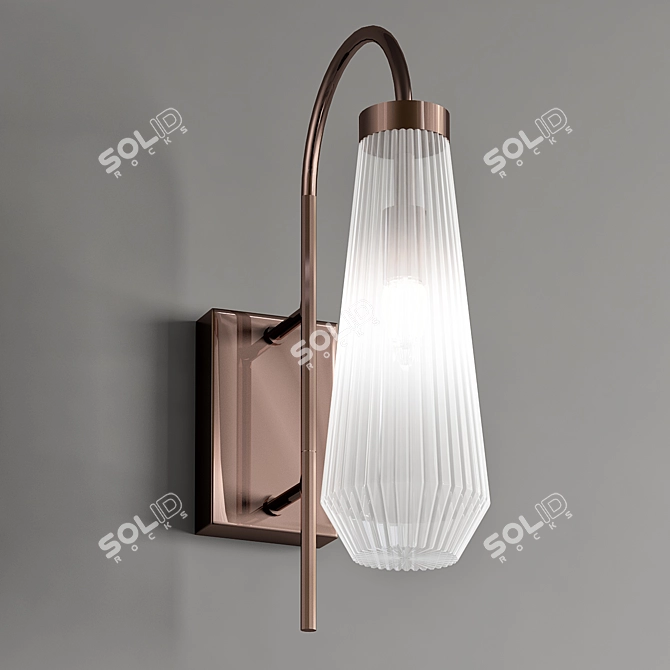 Modern Bronze Conrad Sconce 3D model image 1