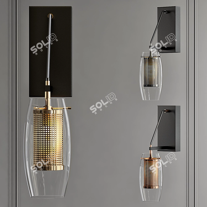 Dunbar Elegant Wall Sconce 3D model image 1