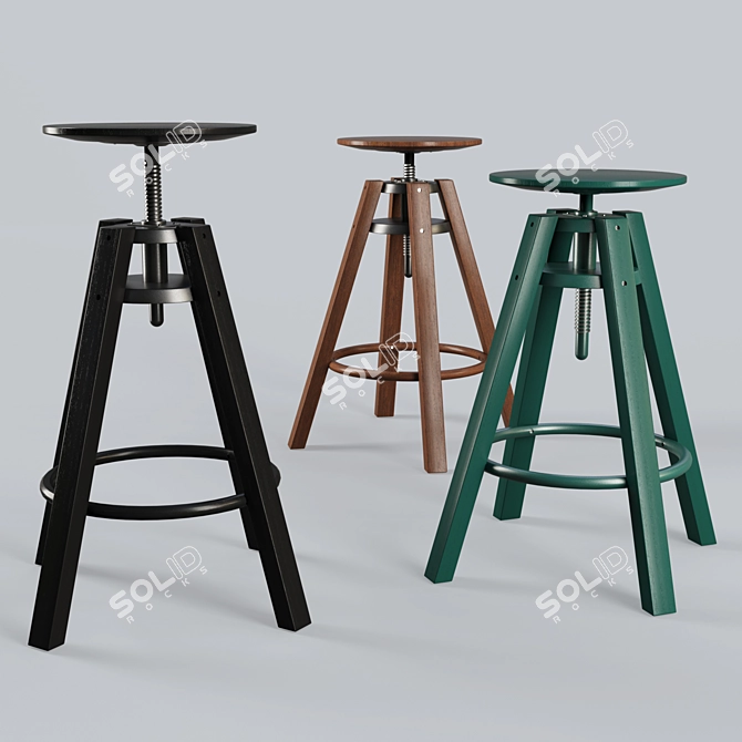 Elegant Dalfred Stool for Modern Spaces 3D model image 1