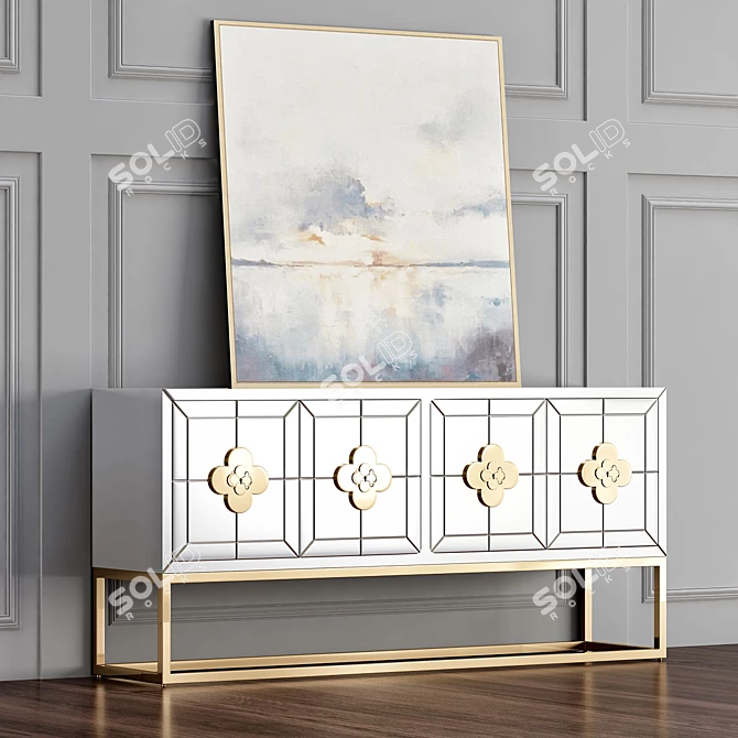 Contemporary 2-Piece Chest of Drawers 3D model image 1