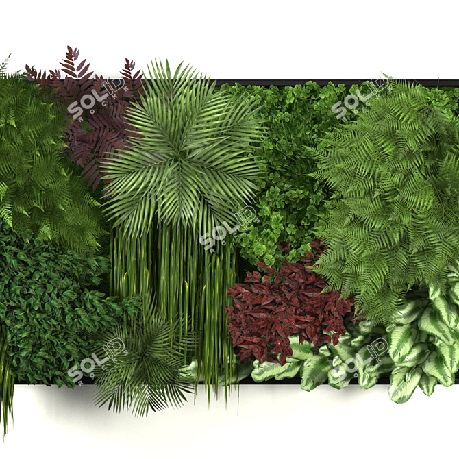 Geometry Spline Vertical Garden 3D model image 2