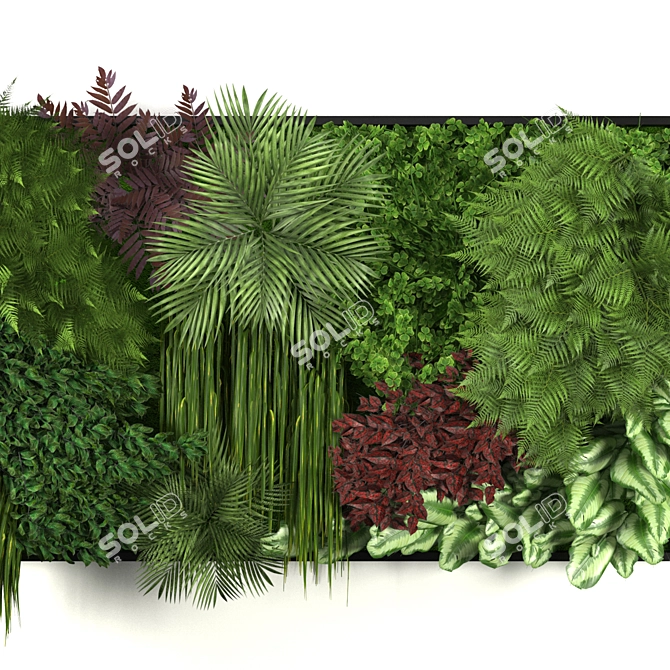 Geometry Spline Vertical Garden 3D model image 4