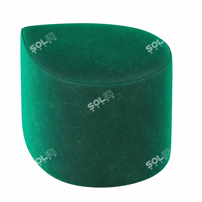 Ginger Bliss Fabric Ottoman 3D model image 3