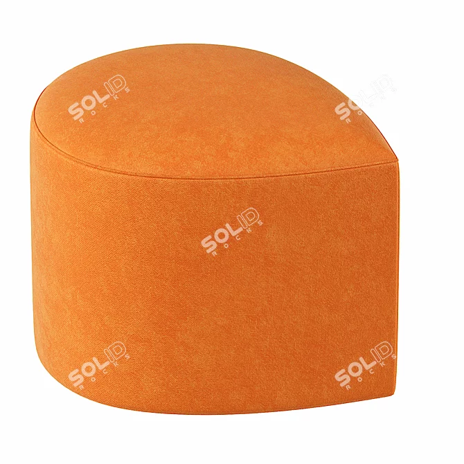 Ginger Bliss Fabric Ottoman 3D model image 4
