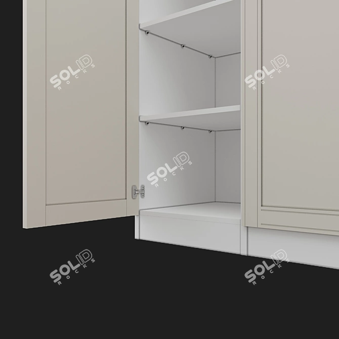 Sleek and Spacious Pax Wardrobe 3D model image 3