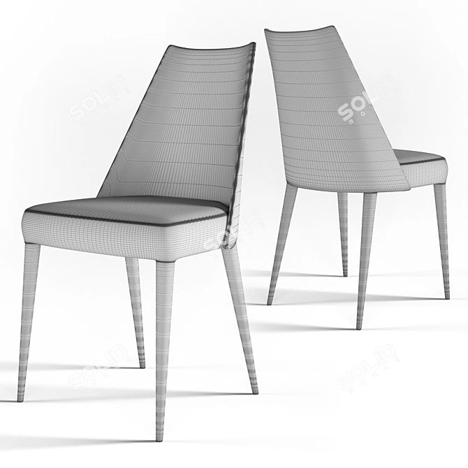 Stylish and Comfortable Midj Sharon S Chair 3D model image 2