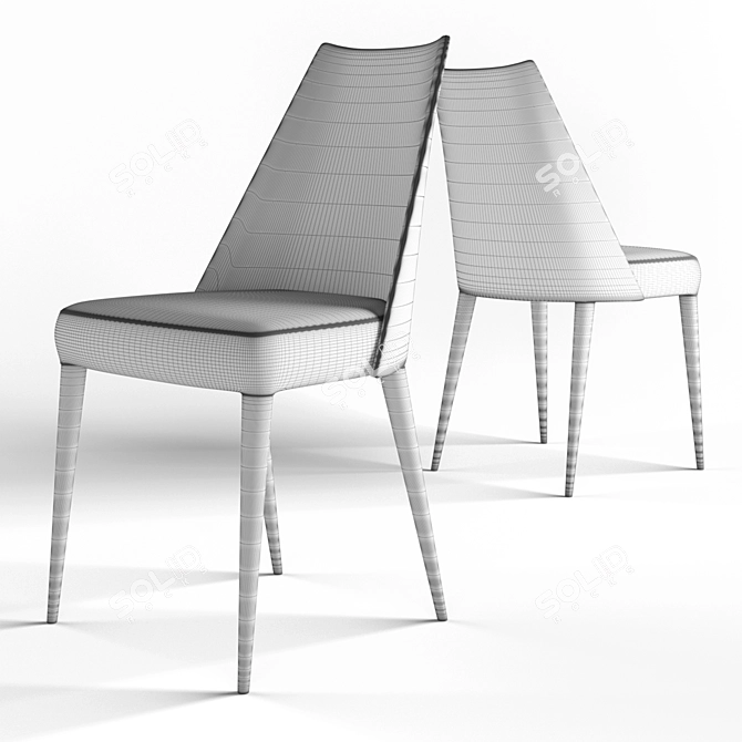 Stylish and Comfortable Midj Sharon S Chair 3D model image 4