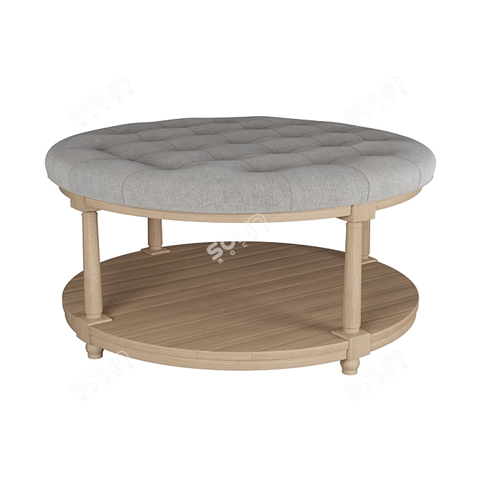 Berlin Round Ottoman: Stylish and Functional 3D model image 4