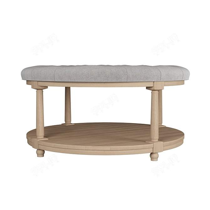 Berlin Round Ottoman: Stylish and Functional 3D model image 5