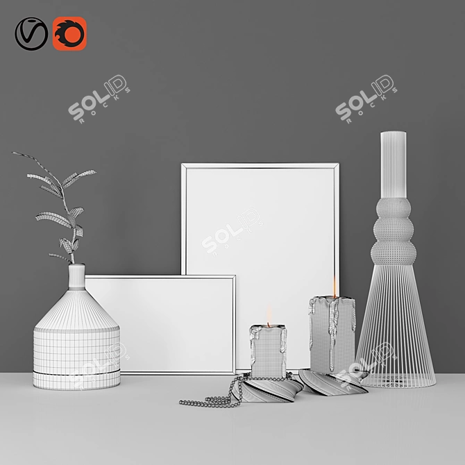 Modern Decorative Accent Piece 3D model image 4