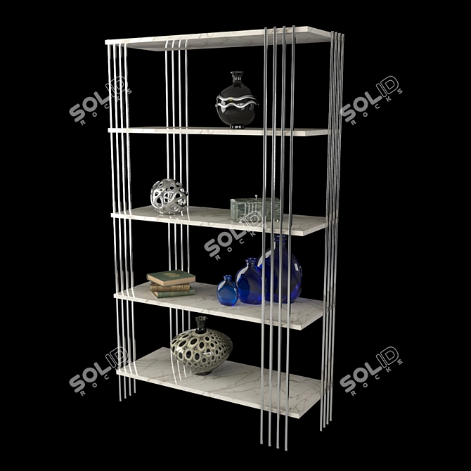 Modern Art Punk Rack, Customizable 3D model image 1