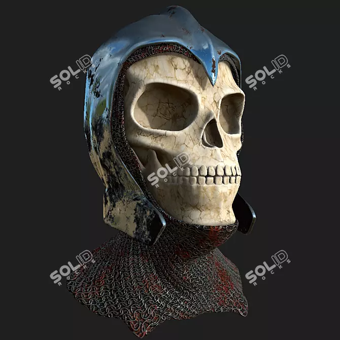  Skull Rider Helmet 3D model image 1