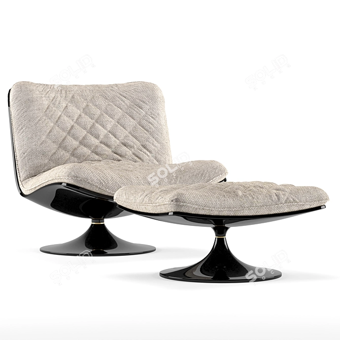 Elegant UV Armchair: PBR, 3DsMax 3D model image 9