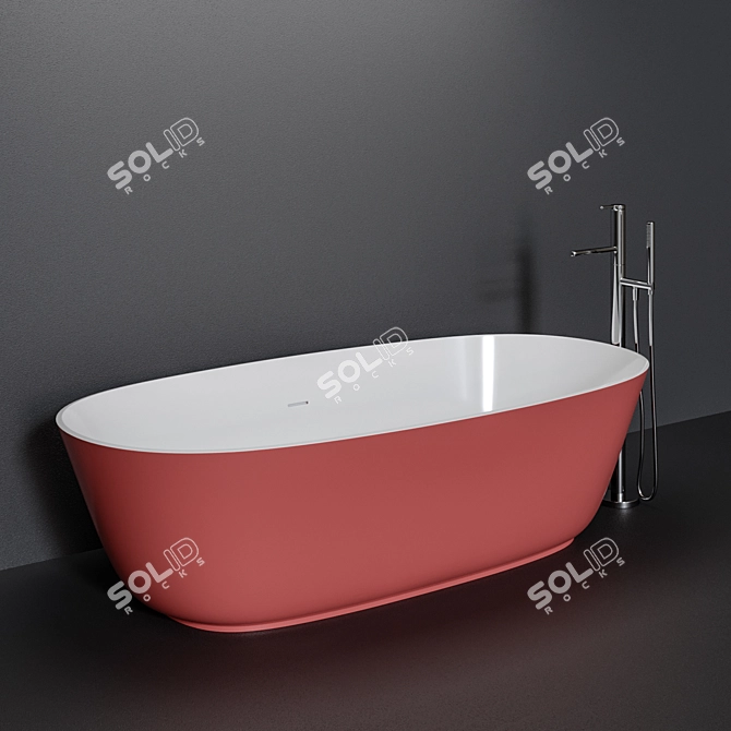 Luxurious Carlo Colombo Designed BAIA Bathtub 3D model image 1