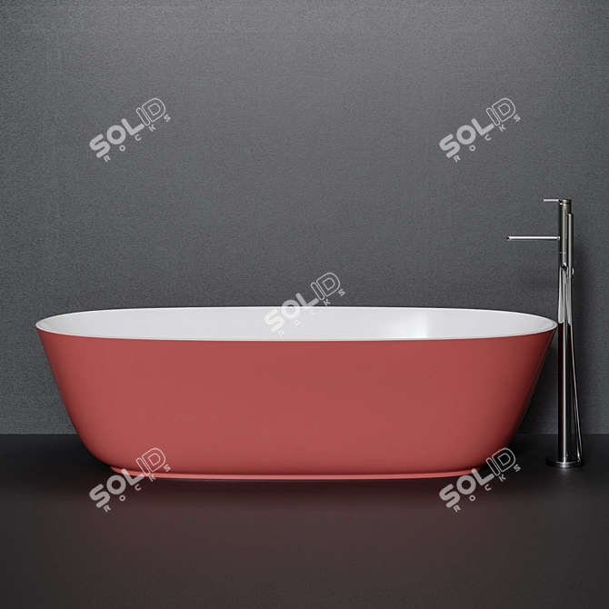 Luxurious Carlo Colombo Designed BAIA Bathtub 3D model image 2